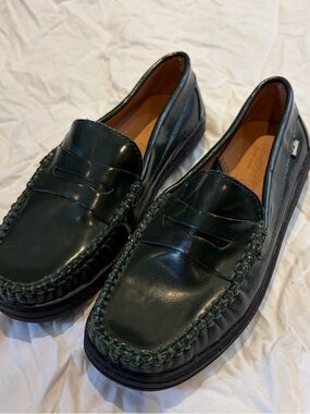 Dark Green Penny Loafers